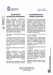 SOLIDARIDAD CON EL PUEBLO VALENCIANO
