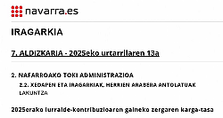 KONTRIBUZIOAREN TASA 2025