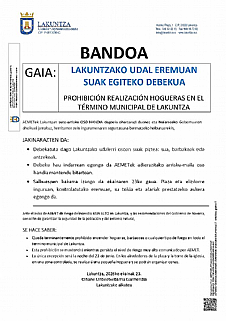 BANDO PROHIBIDO HACER FUEGO