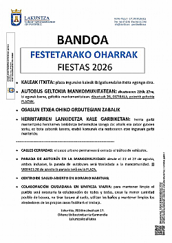 BANDO - AVISOS FIESTAS 2026