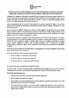 ALEGACIONES AL ESTUDIO INFORMATIVO DEL TAV