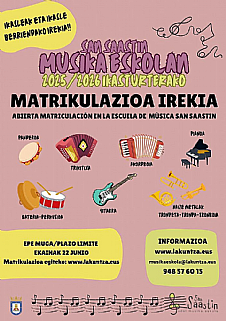 MUSIKA ESKOLAKO MATRIKULAZIO EPEA IREKITA