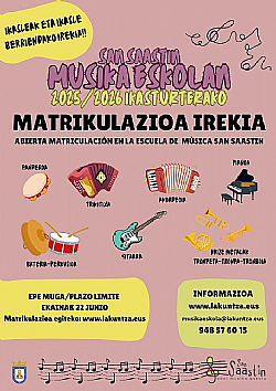 MUSIKA ESKOLAKO MATRIKULAZIO EPEA IREKITA