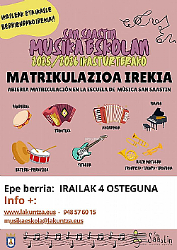 MATRCULA ABIERTA EN LA ESCUELA DE MSICA