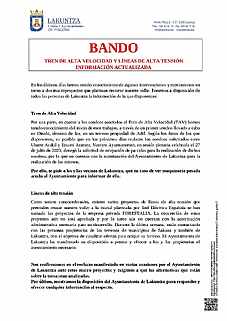 TREN DE ALTA VELOCIDAD Y LINEAS DE ALTA TENSION. INFORMACION ACTUALIZADA